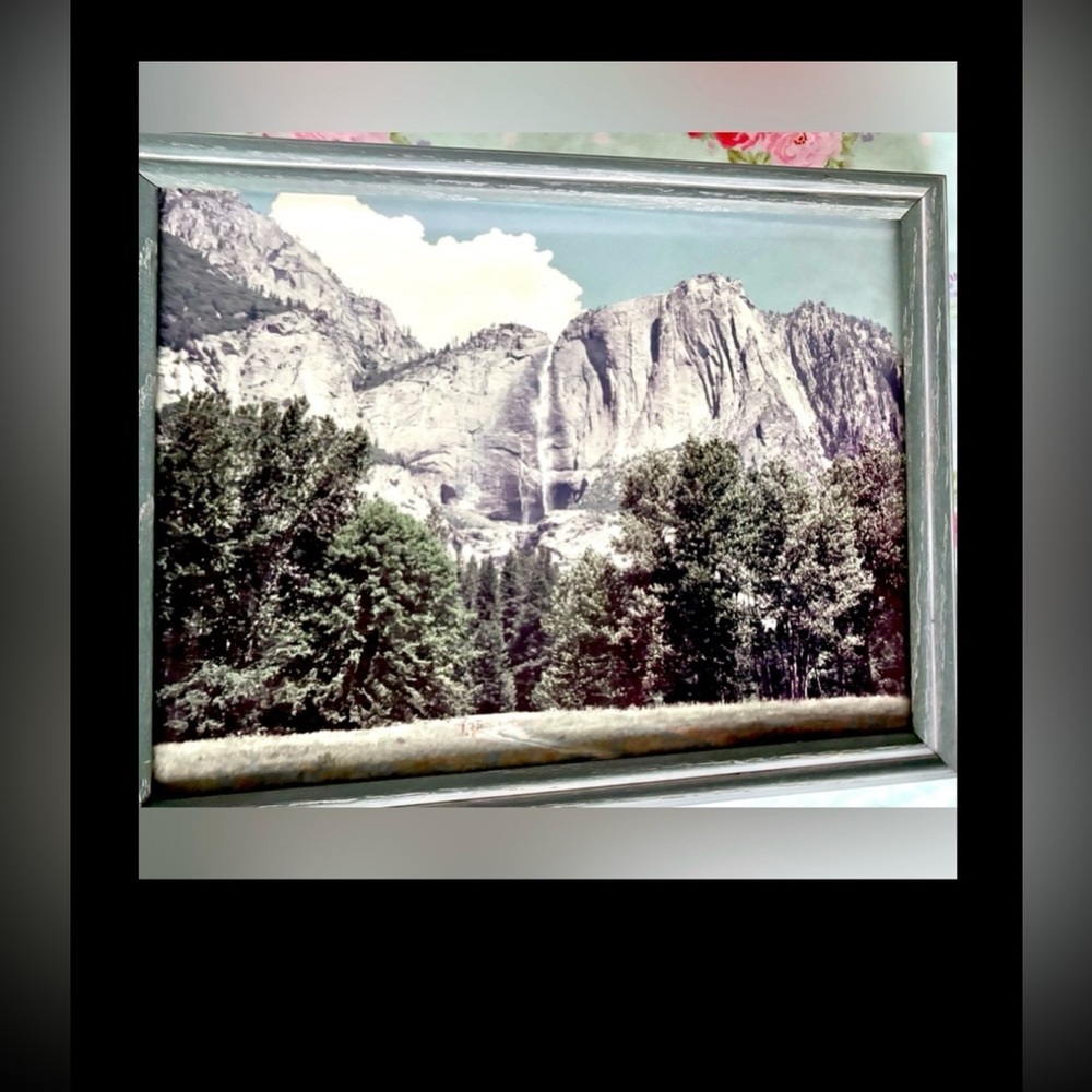 Vintage 1963 Kodak Color Art Print - Yosemite’s Famous El Capitan Wood Frame